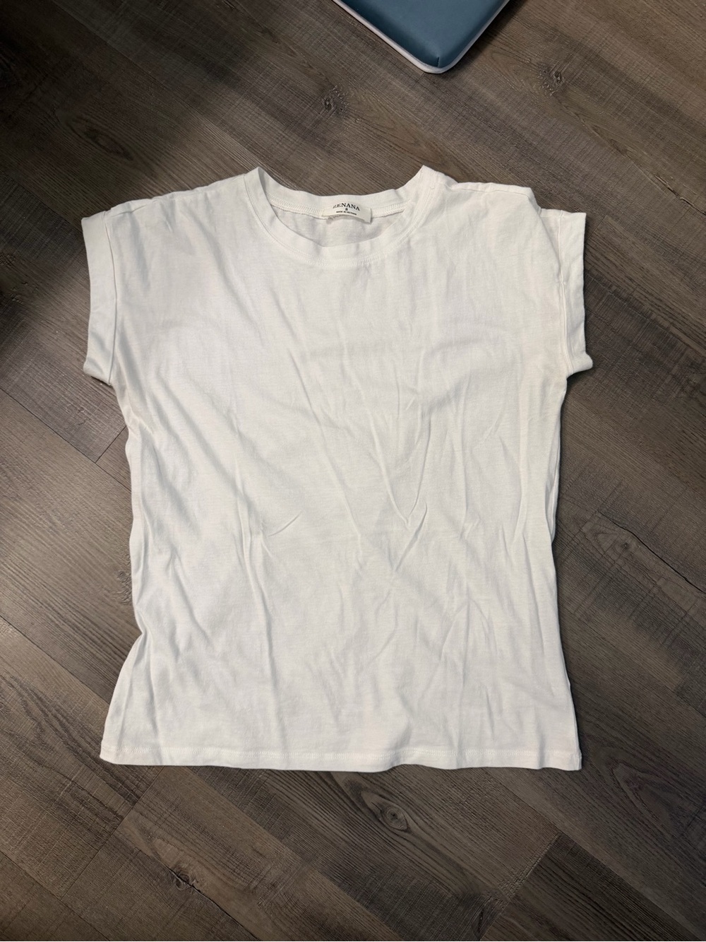 Zenana White Women's Crewneck Cap-Sleeve Top